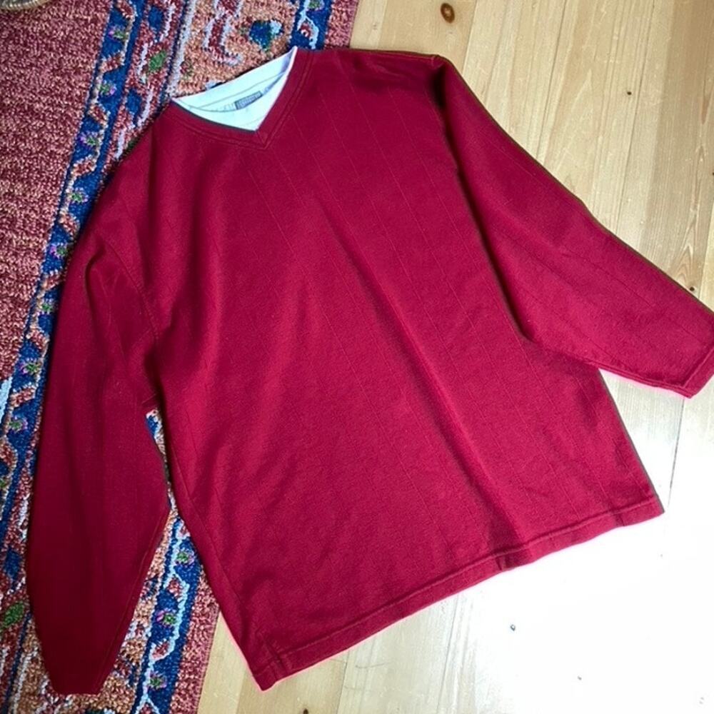 90s Layered Sweater Red
